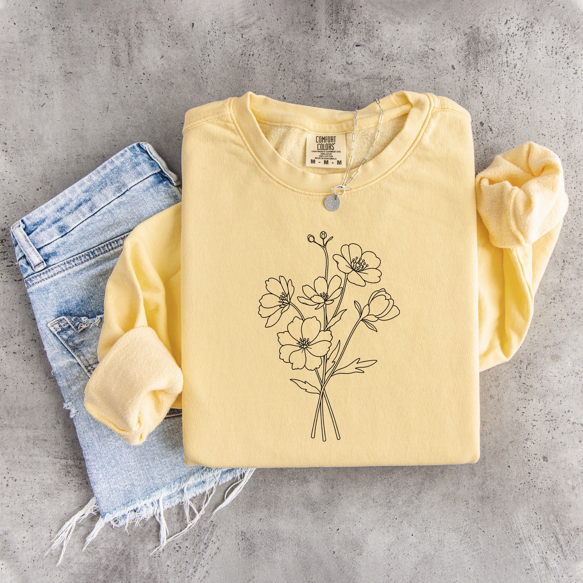 Boho-Wildblumen-Sweatshirt