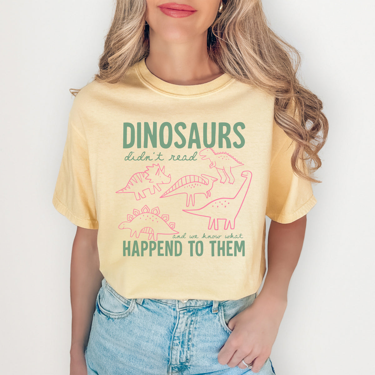 T-Shirt „Dinosaurier konnten nicht lesen“