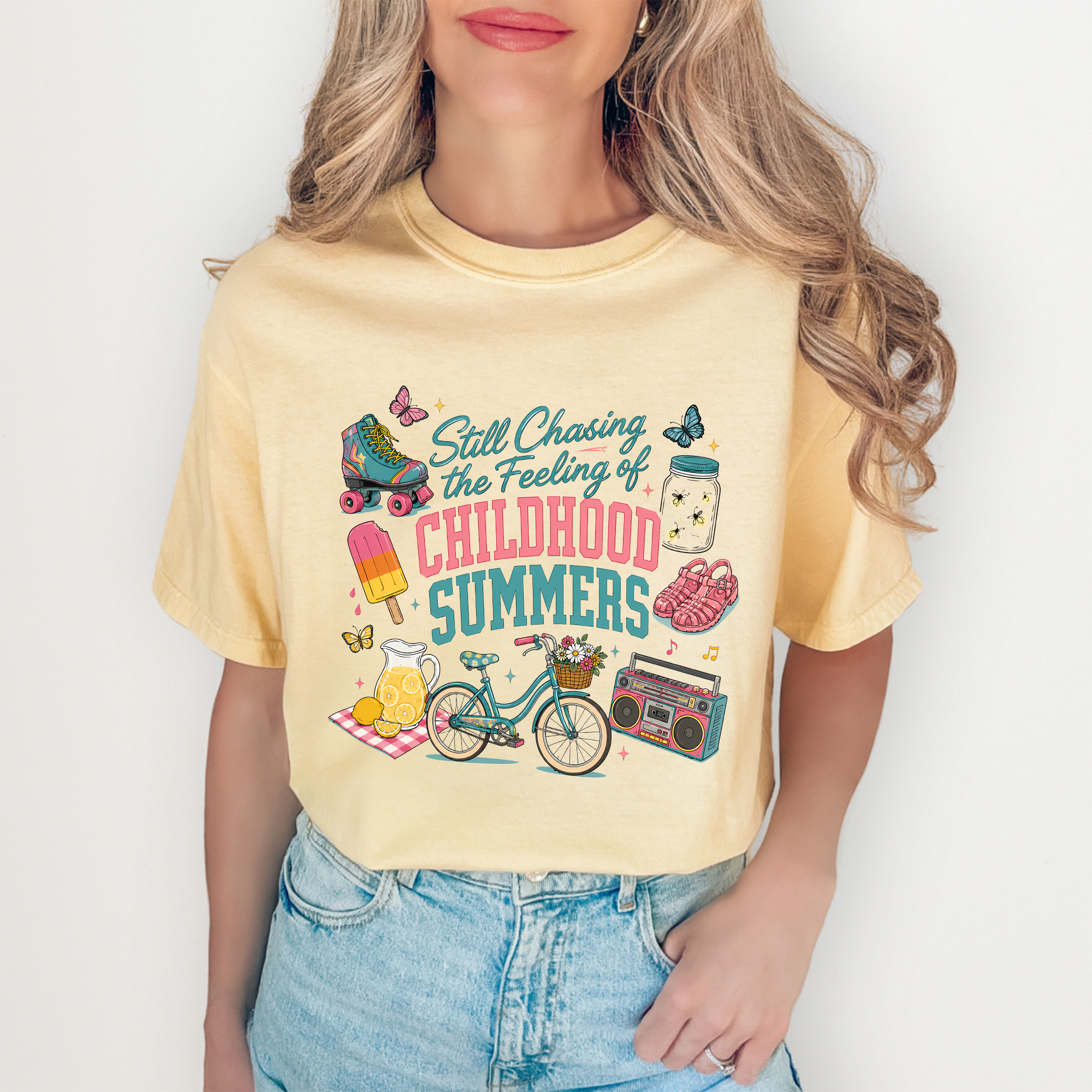 Camiseta «Aún persiguiendo la sensación de los veranos de la infancia»