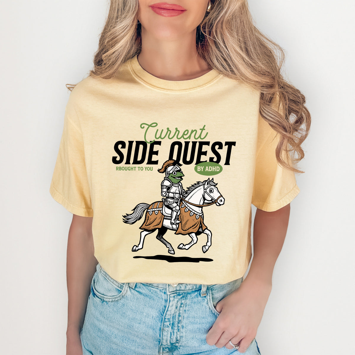 T-shirt humoristique ADHD « Quête secondaire du moment »