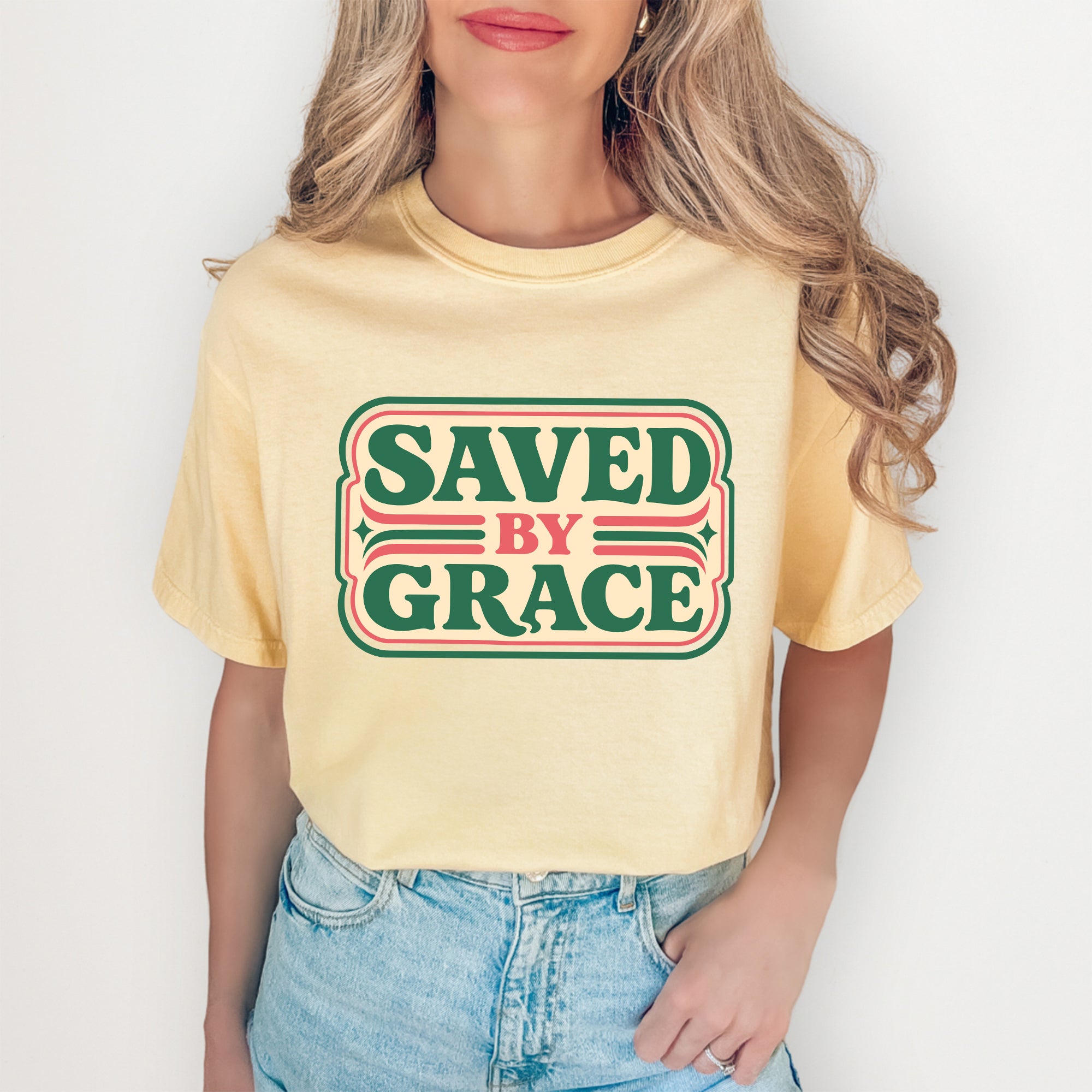 T-shirt « Sauvée par la grâce »