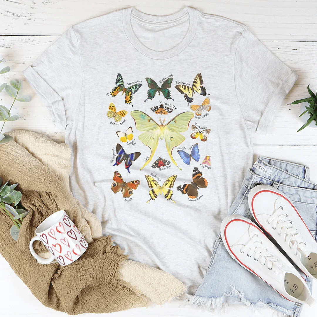 Butterflies Tee Ash / S Peachy Sunday T-Shirt
