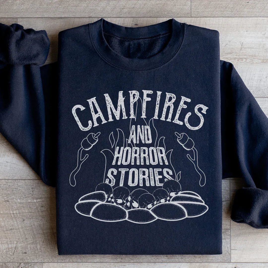 Campfires & Horror Stories Sweatshirt Peachy Sunday T-Shirt