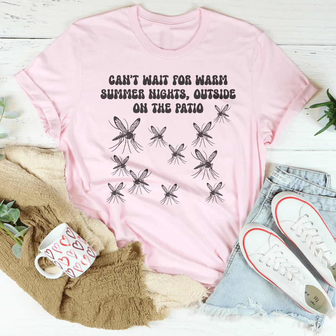Can't Wait For Warm Summer Nights Outside On The Patio Tee Pink / S Peachy Sunday T-Shirt