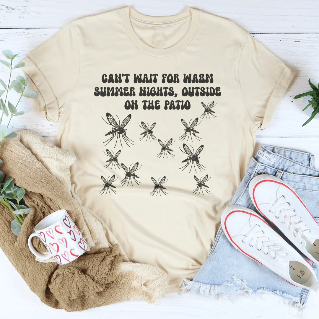 Can't Wait For Warm Summer Nights Outside On The Patio Tee Soft Cream / S Peachy Sunday T-Shirt