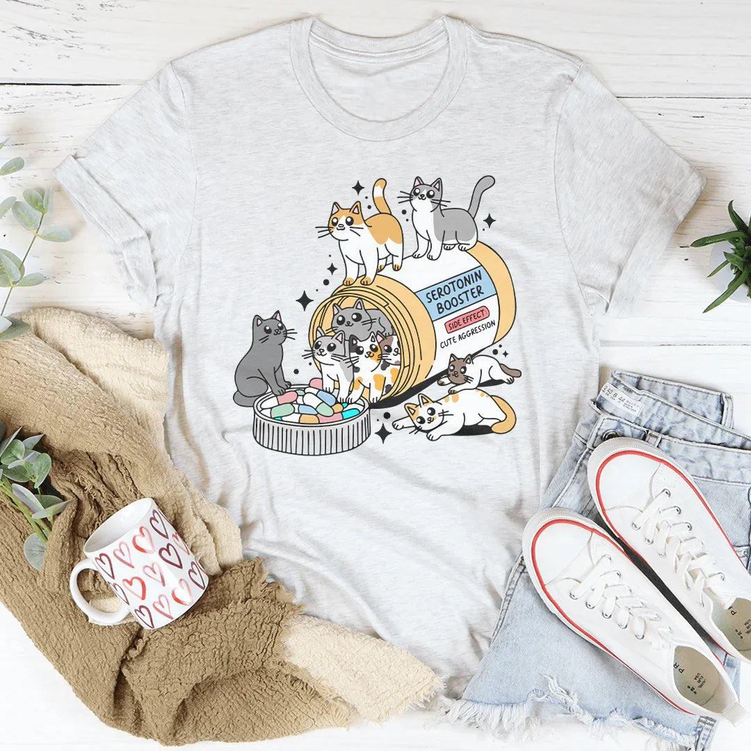 Cats Happy Pills Tee Ash / S Peachy Sunday T-Shirt
