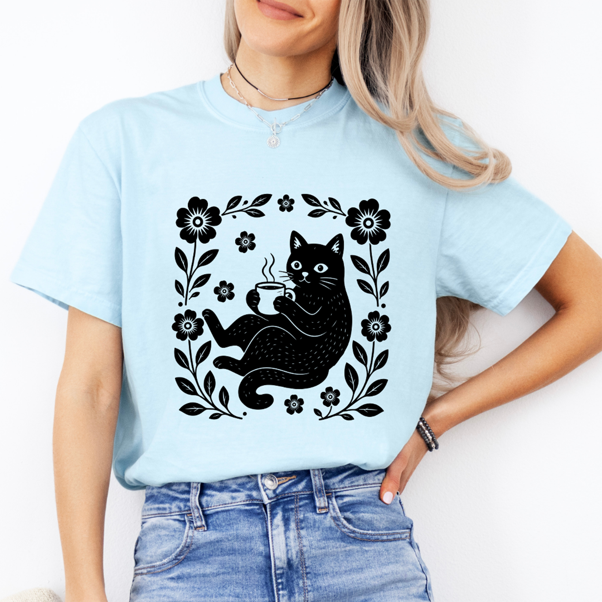 Boho-Katzen-T-Shirt