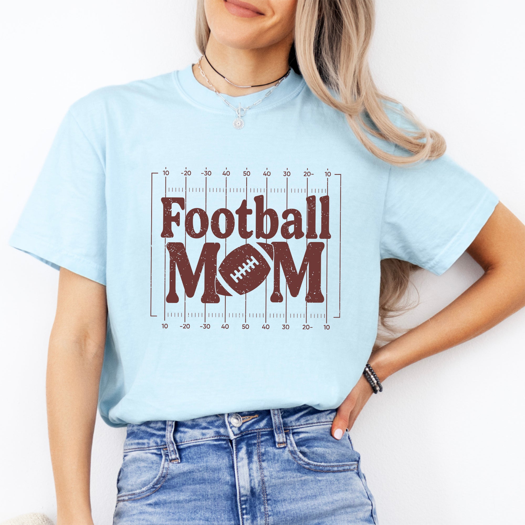Retro-Football-Mama-T-Shirt