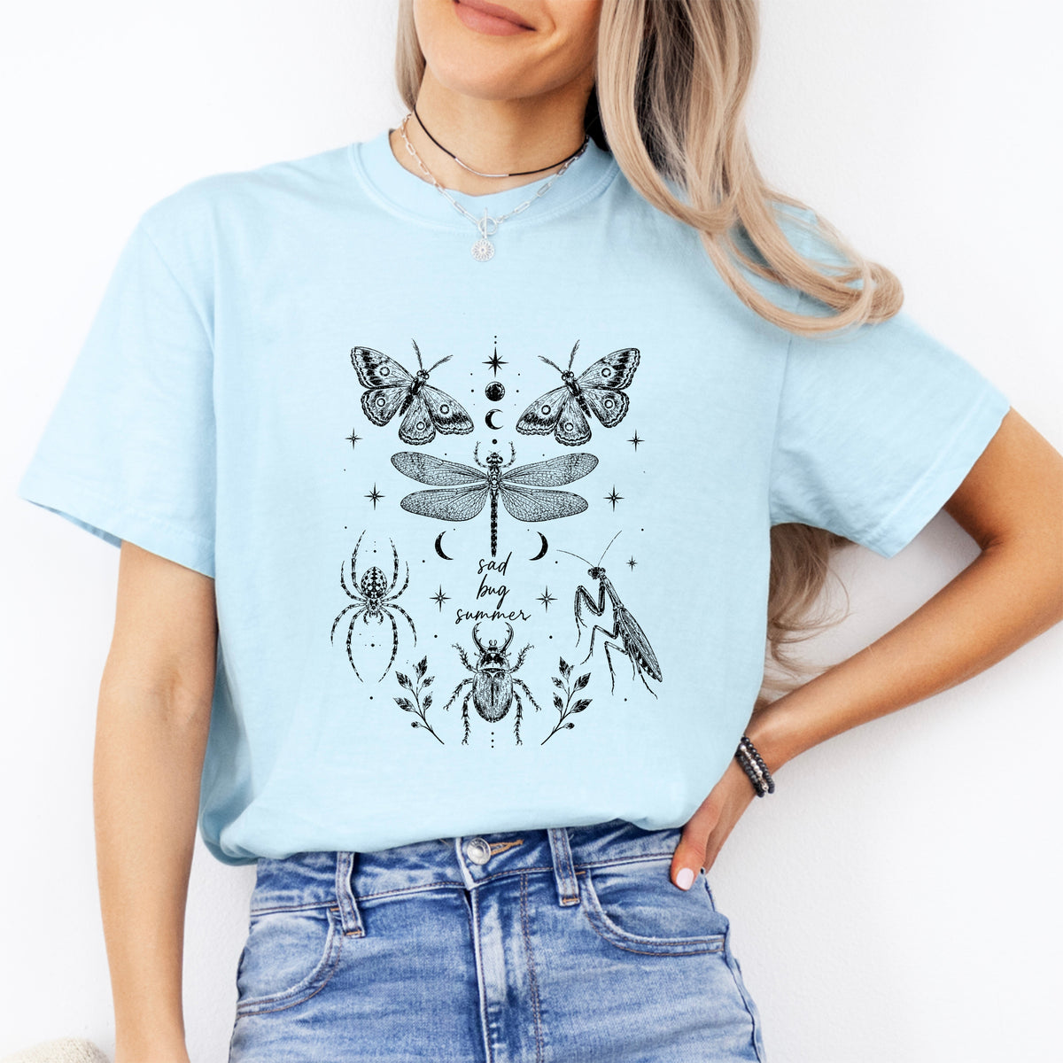 Retro-T-Shirt „Trauriger Käfer“ für den Sommer