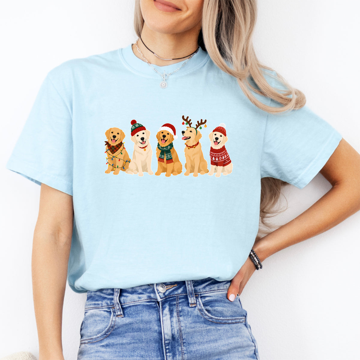 T-shirt de Noël Golden Retriever
