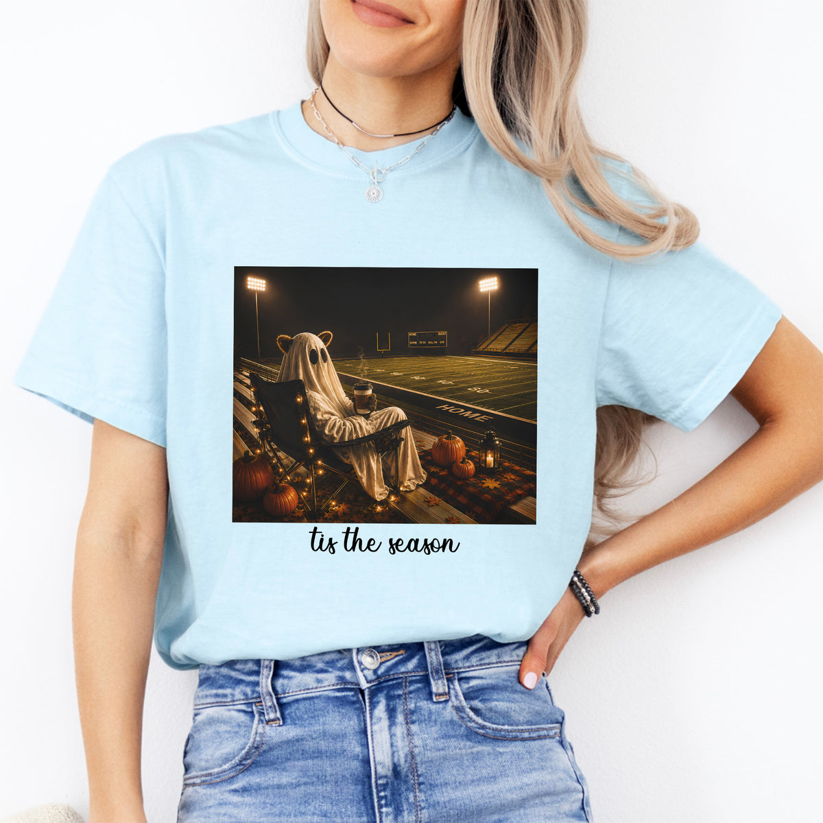 Fall Spooky Season Crewneck Tee – "tis the season"