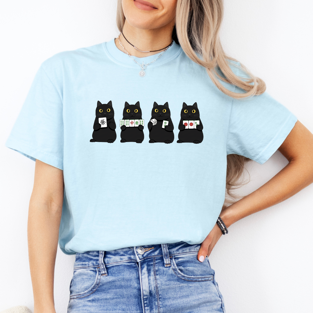 Mahjong Black Cat Tee
