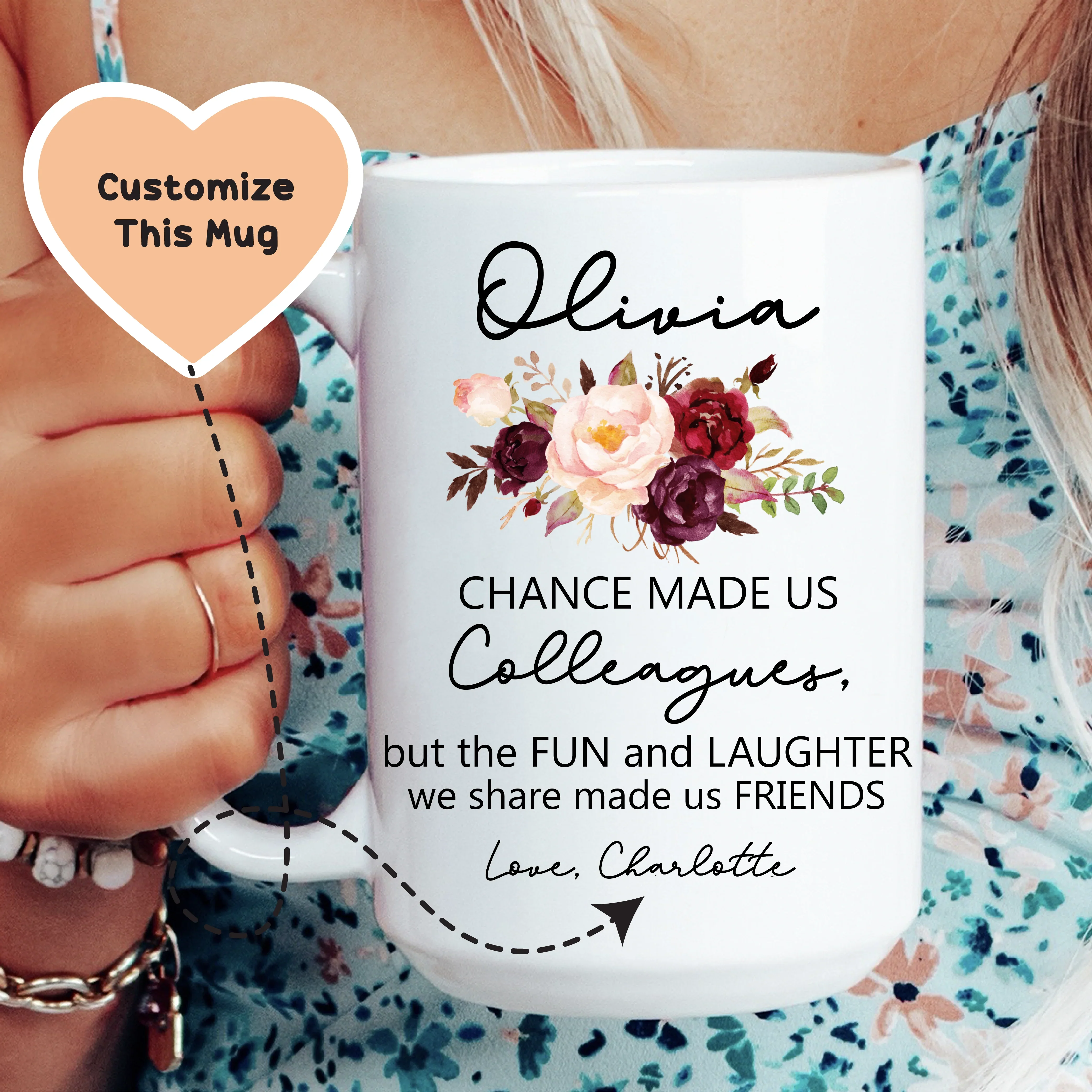 Chance Made Us Colleagues Custom Mug White / 15 oz printful T-Shirt