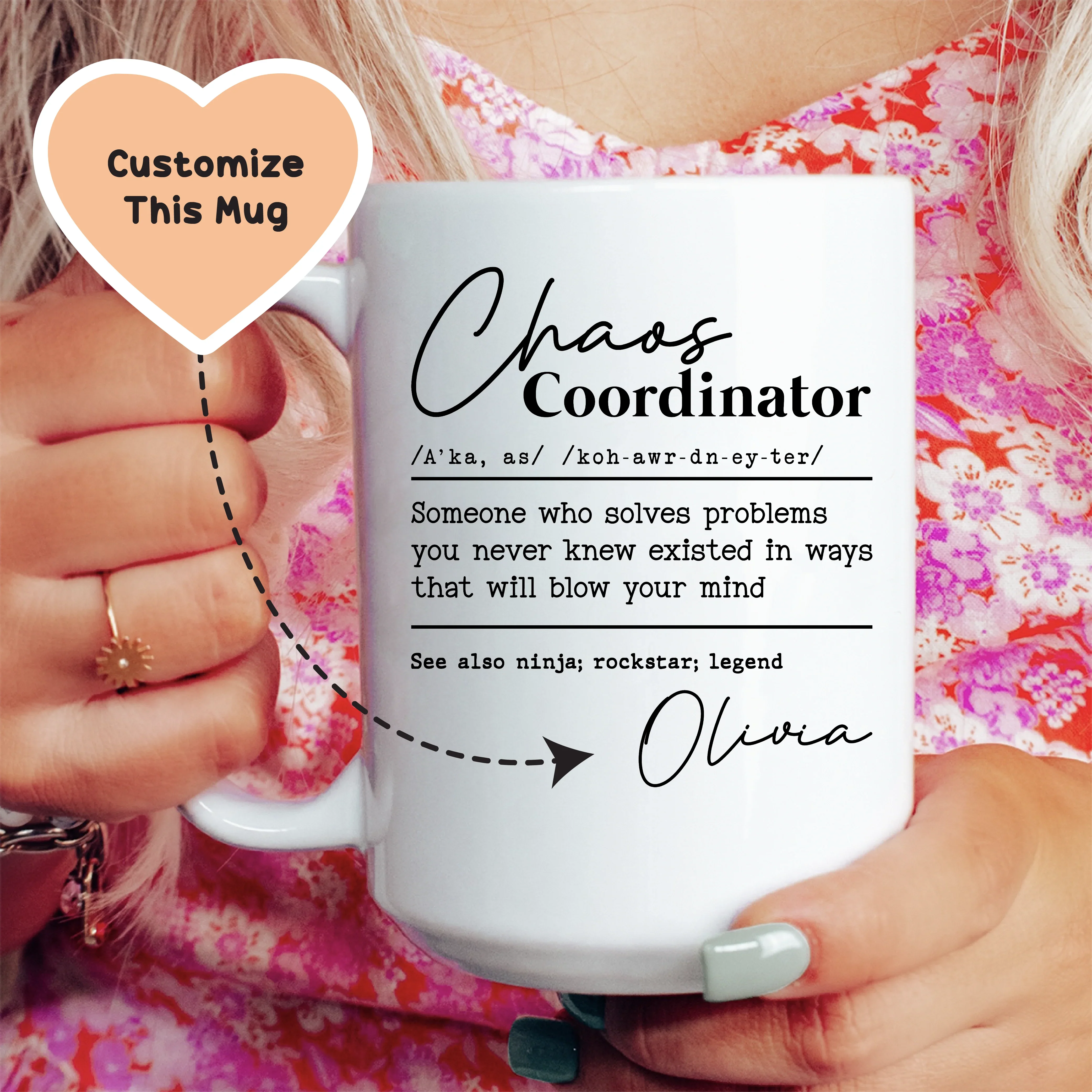 Chaos Coordinator Custom Mug White / 15 oz printful T-Shirt