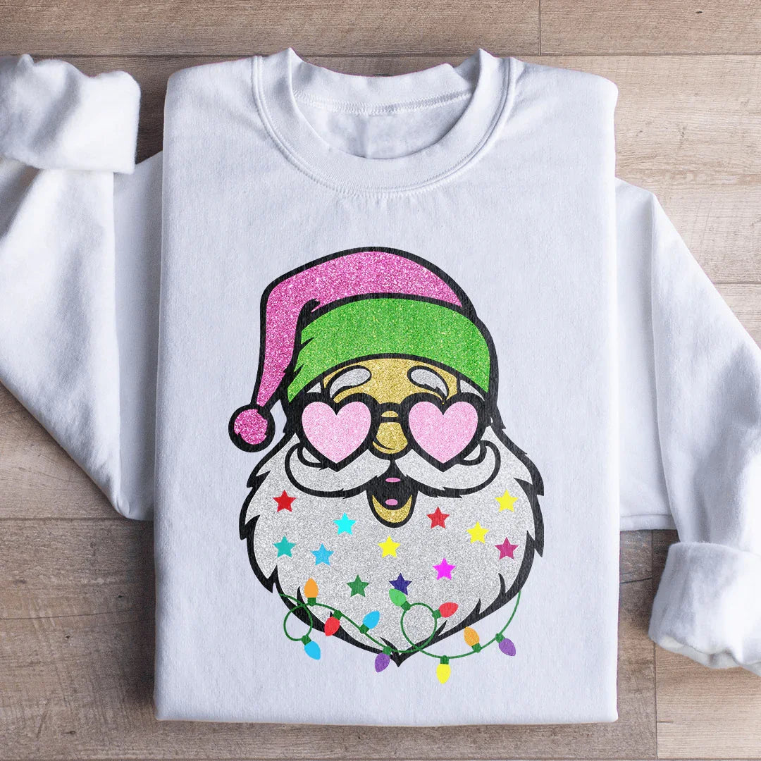 Cheerful Santa Sweatshirt White / S Peachy Sunday T-Shirt