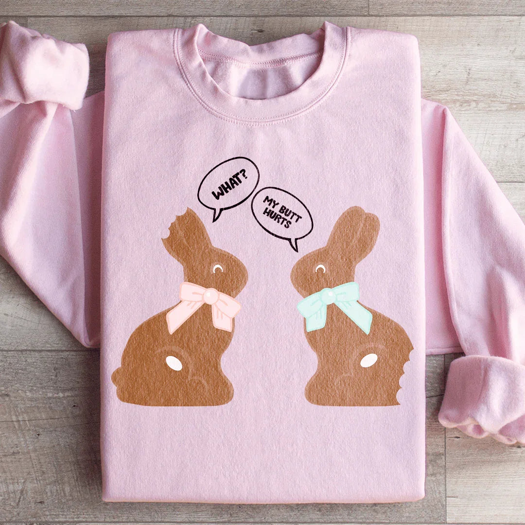 Chocolate Bunny Sweatshirt Light Pink / S Peachy Sunday T-Shirt