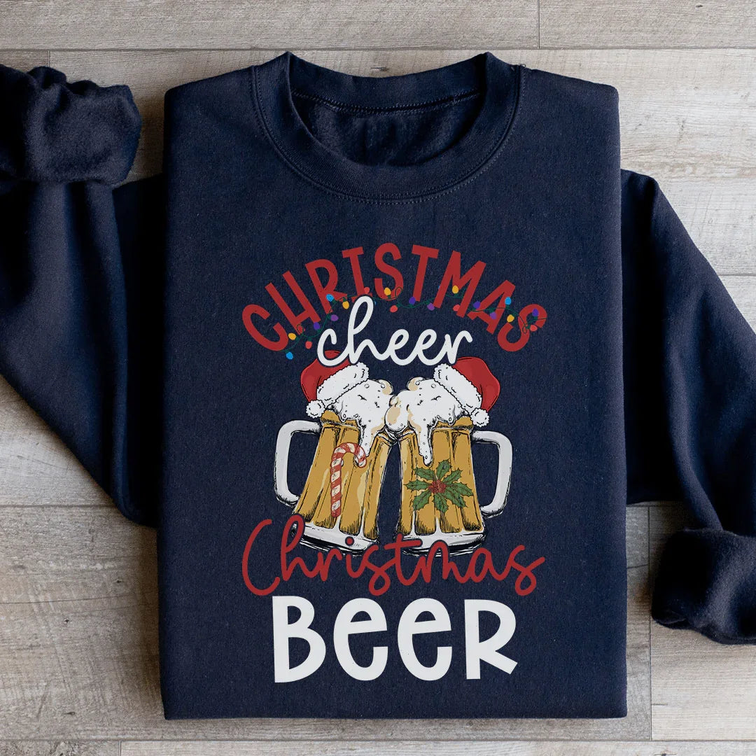 Christmas Beer Sweatshirt Black / S Peachy Sunday T-Shirt