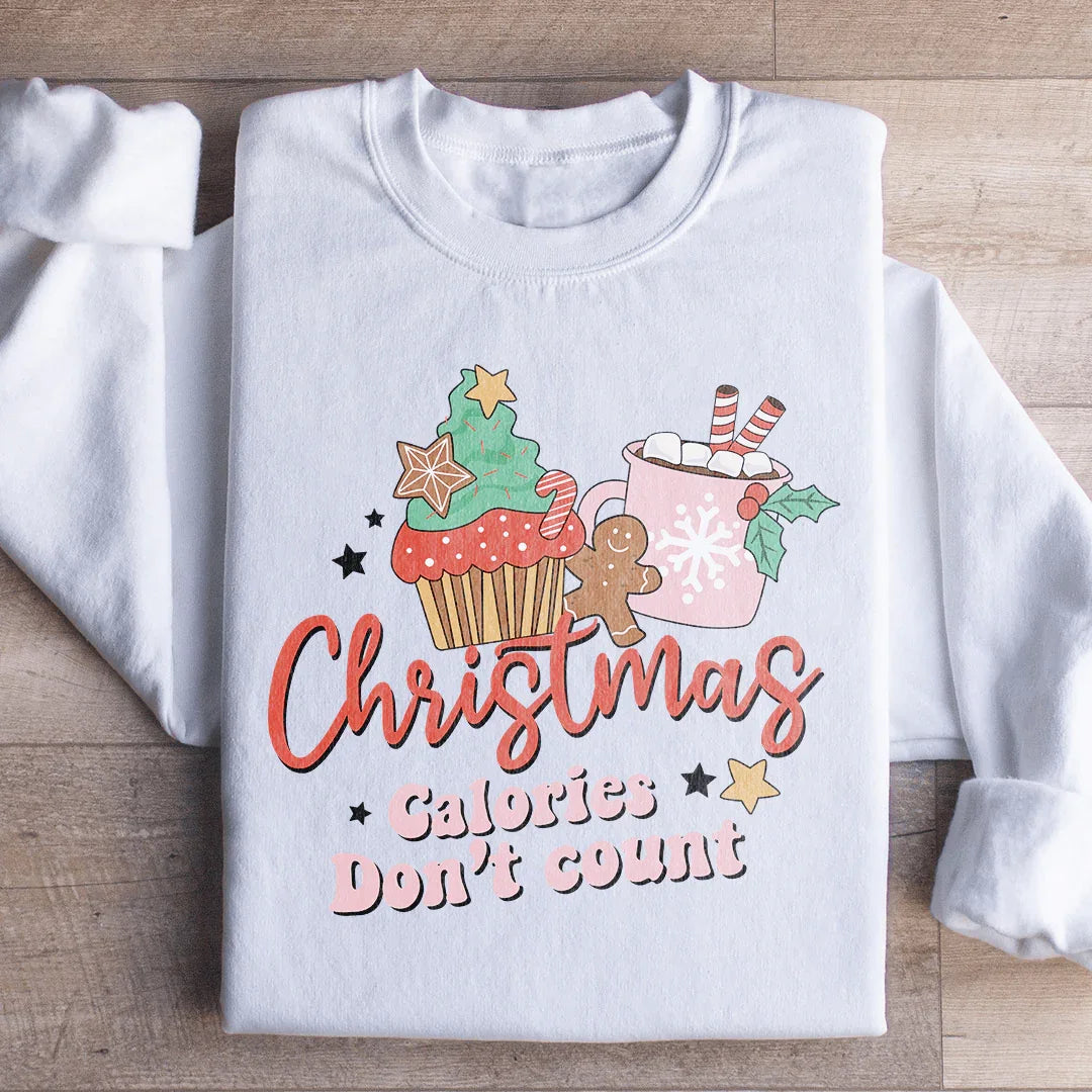 Christmas Calories Don't Count Sweatshirt White / S Peachy Sunday T-Shirt