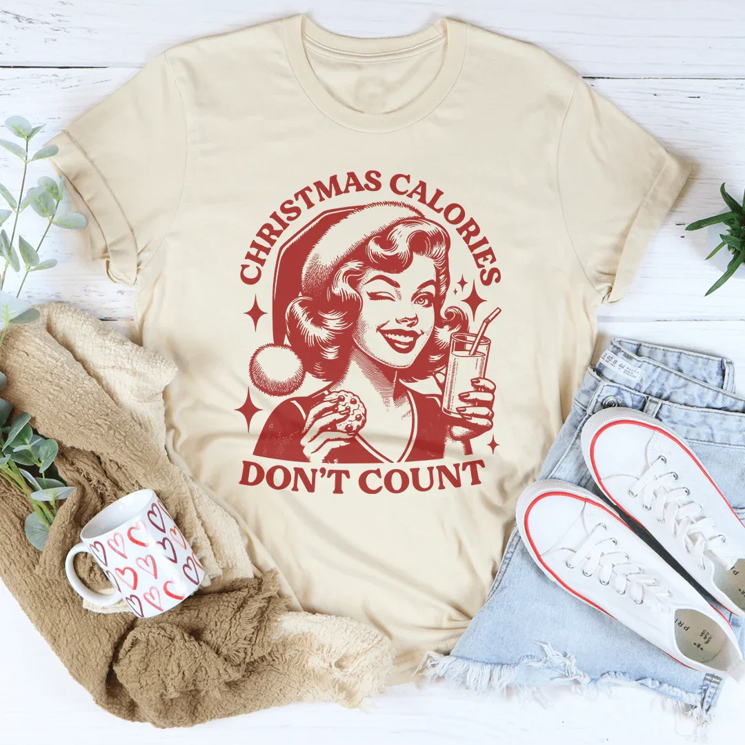 Christmas Calories Don't Count Tee Soft Cream / S Peachy Sunday T-Shirt