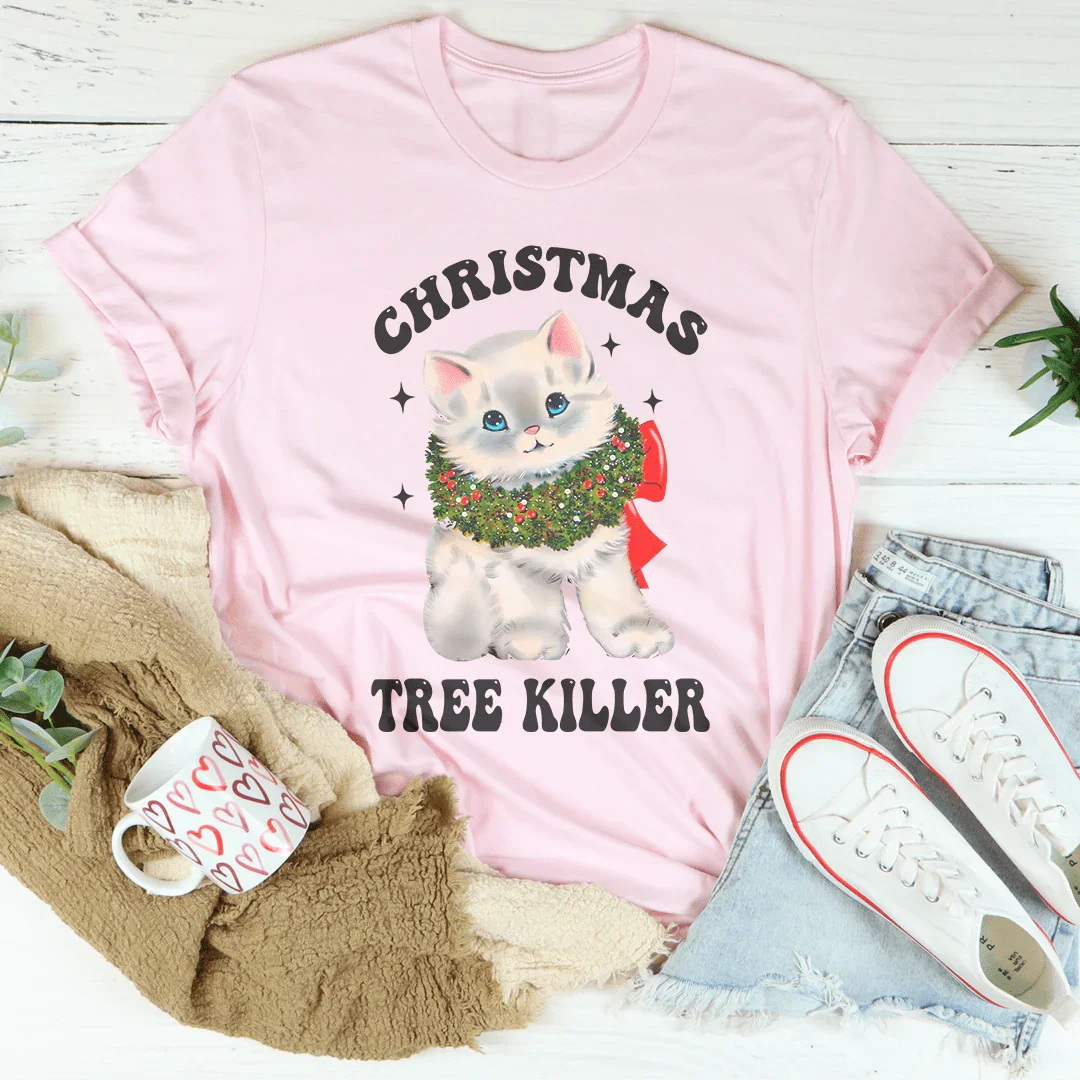 Christmas Tree Killer Tee Pink / S Peachy Sunday T-Shirt
