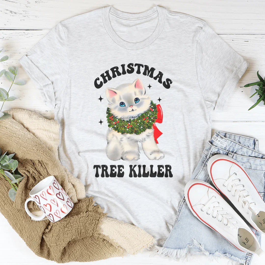 Christmas Tree Killer Tee White / S Peachy Sunday T-Shirt