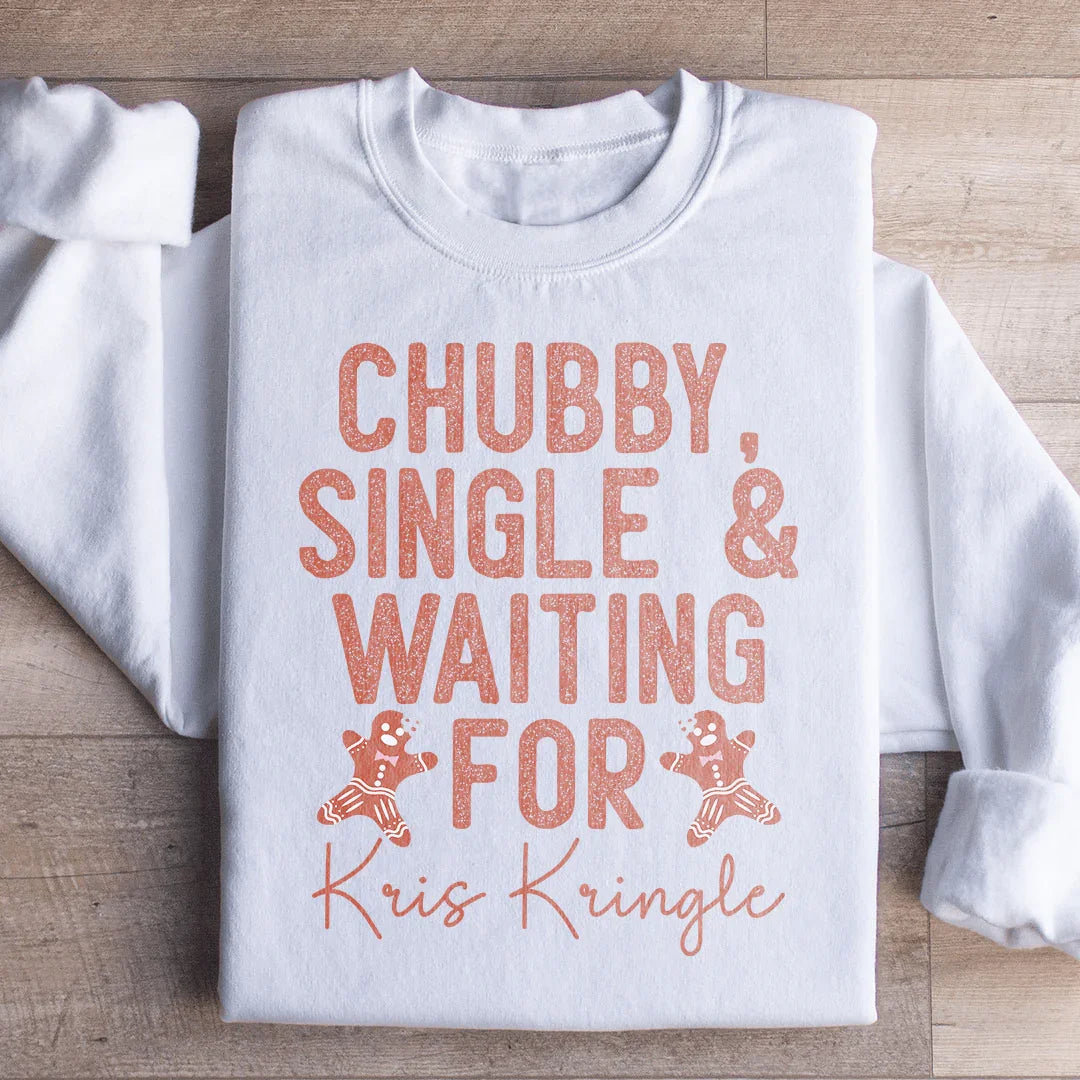 Chubby Single & Waiting For Kris Kringle Sweatshirt White / S Peachy Sunday T-Shirt