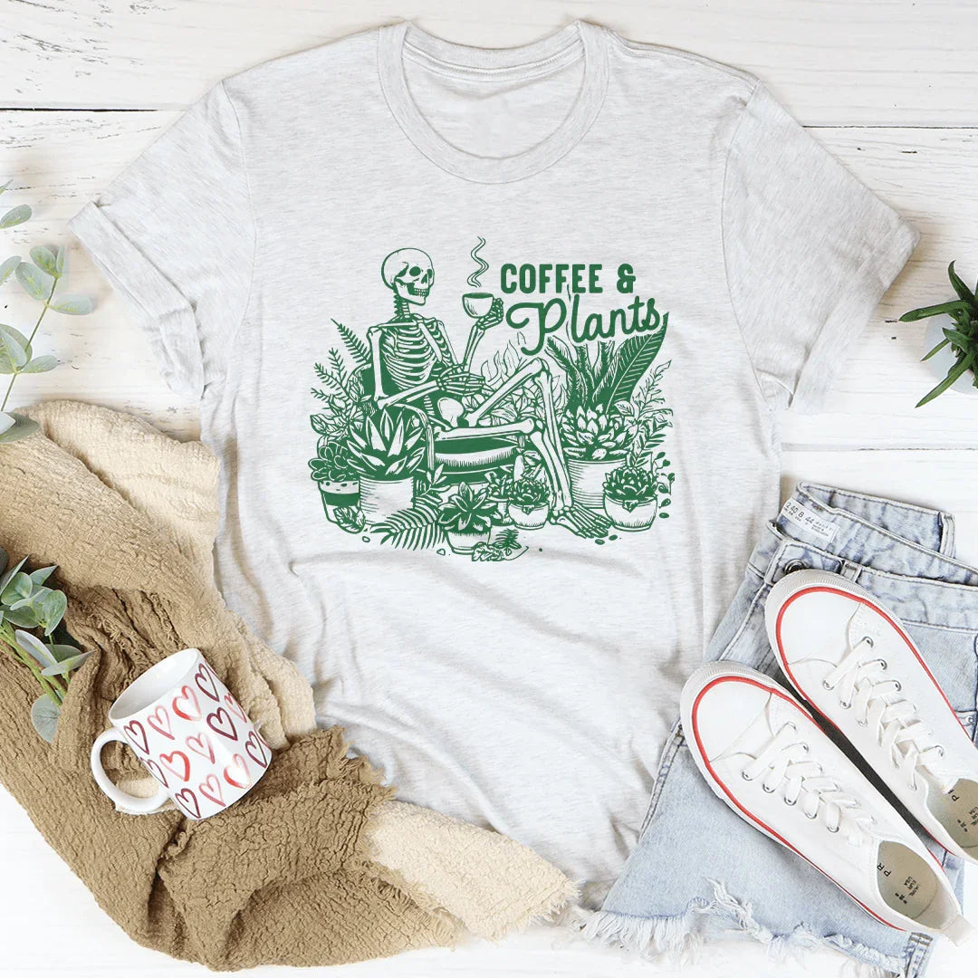 Coffee And Plants Tee Ash / S Peachy Sunday T-Shirt