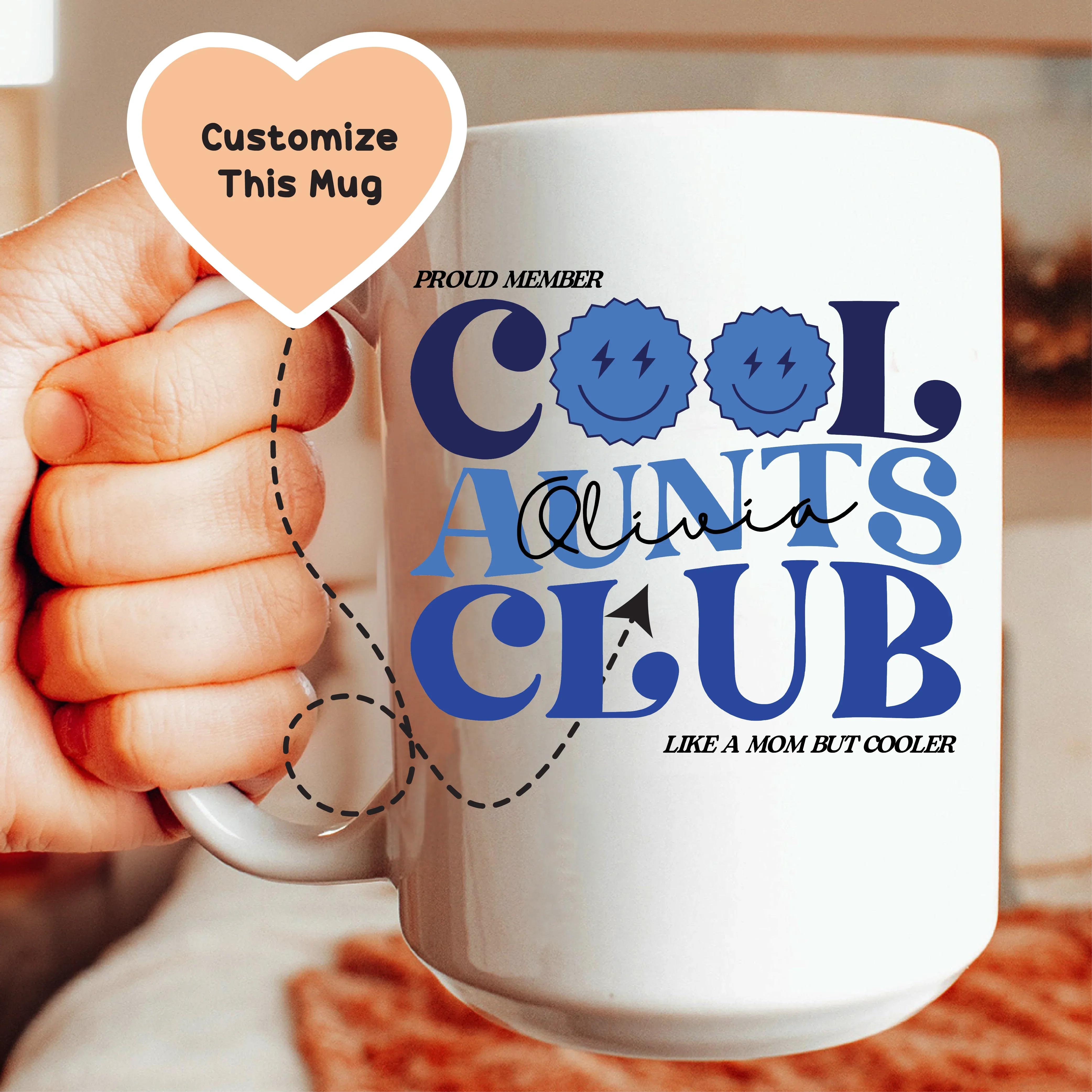 Cool Aunts Club Custom Mug White / 15 oz printful T-Shirt