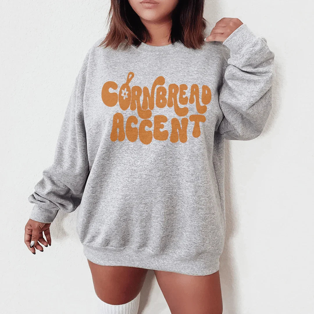 Cornbread Accent Sweatshirt Sport Grey / S Peachy Sunday T-Shirt