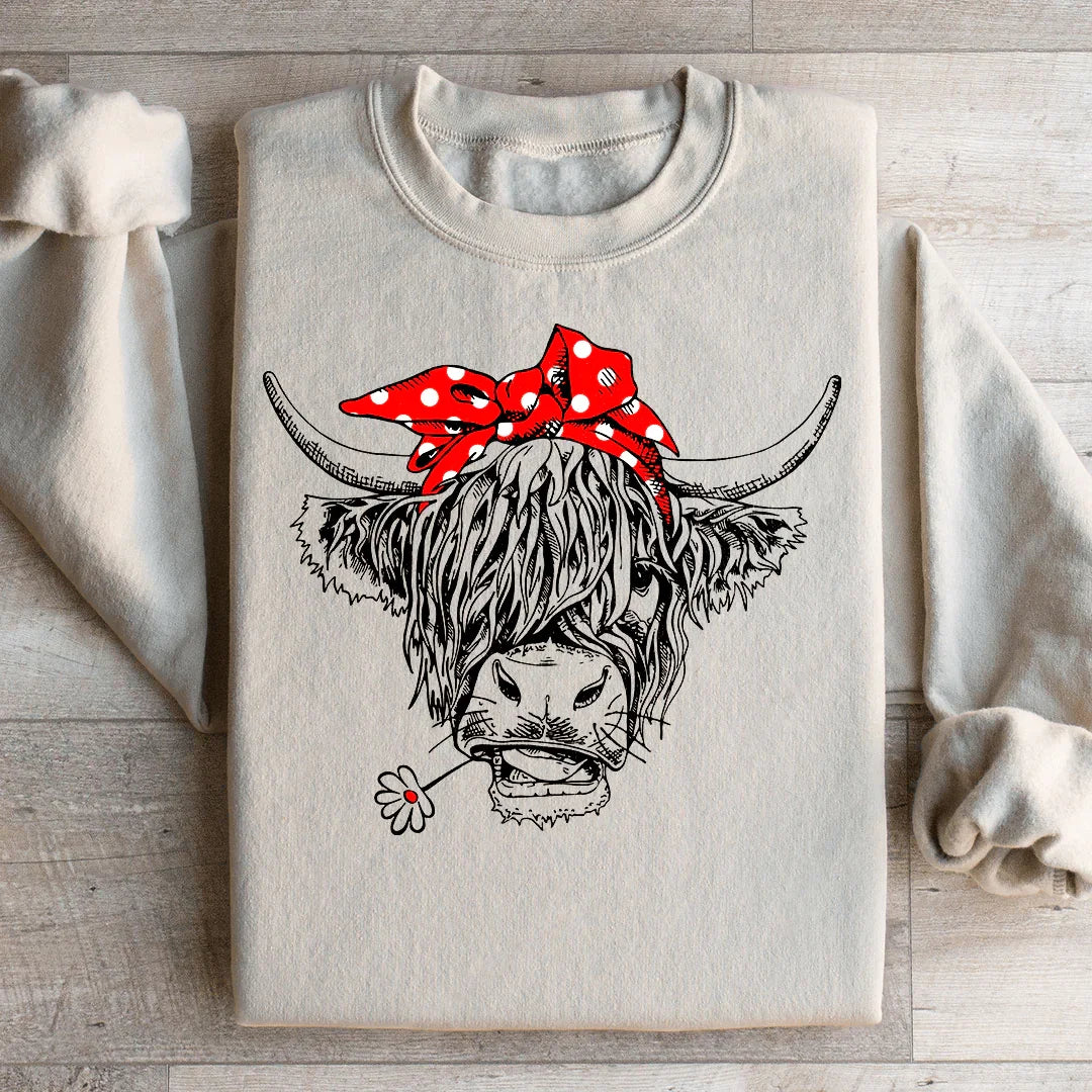 Cow Sweatshirt Sand / S Peachy Sunday T-Shirt