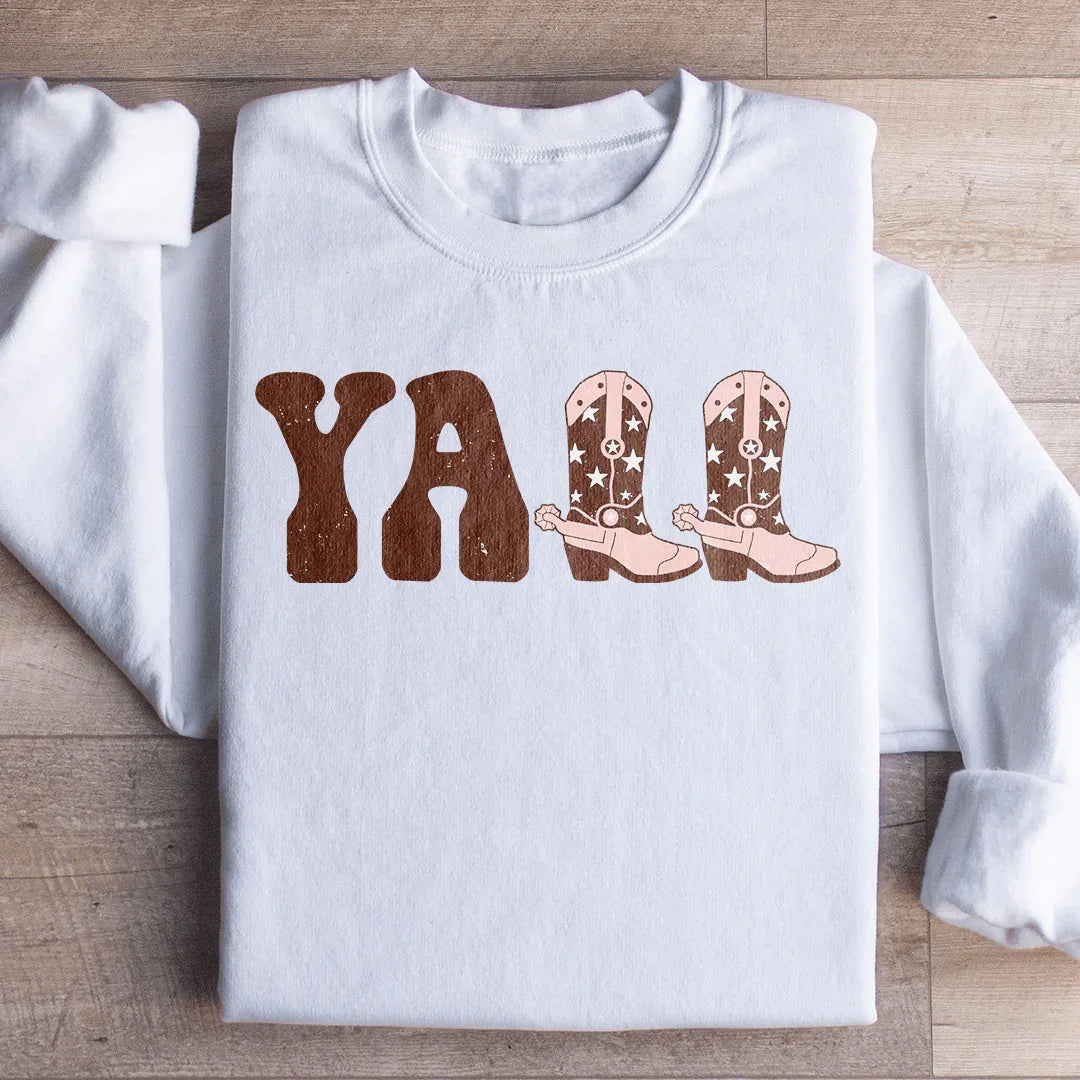 Cowboy Boots Sweatshirt White / S Peachy Sunday T-Shirt