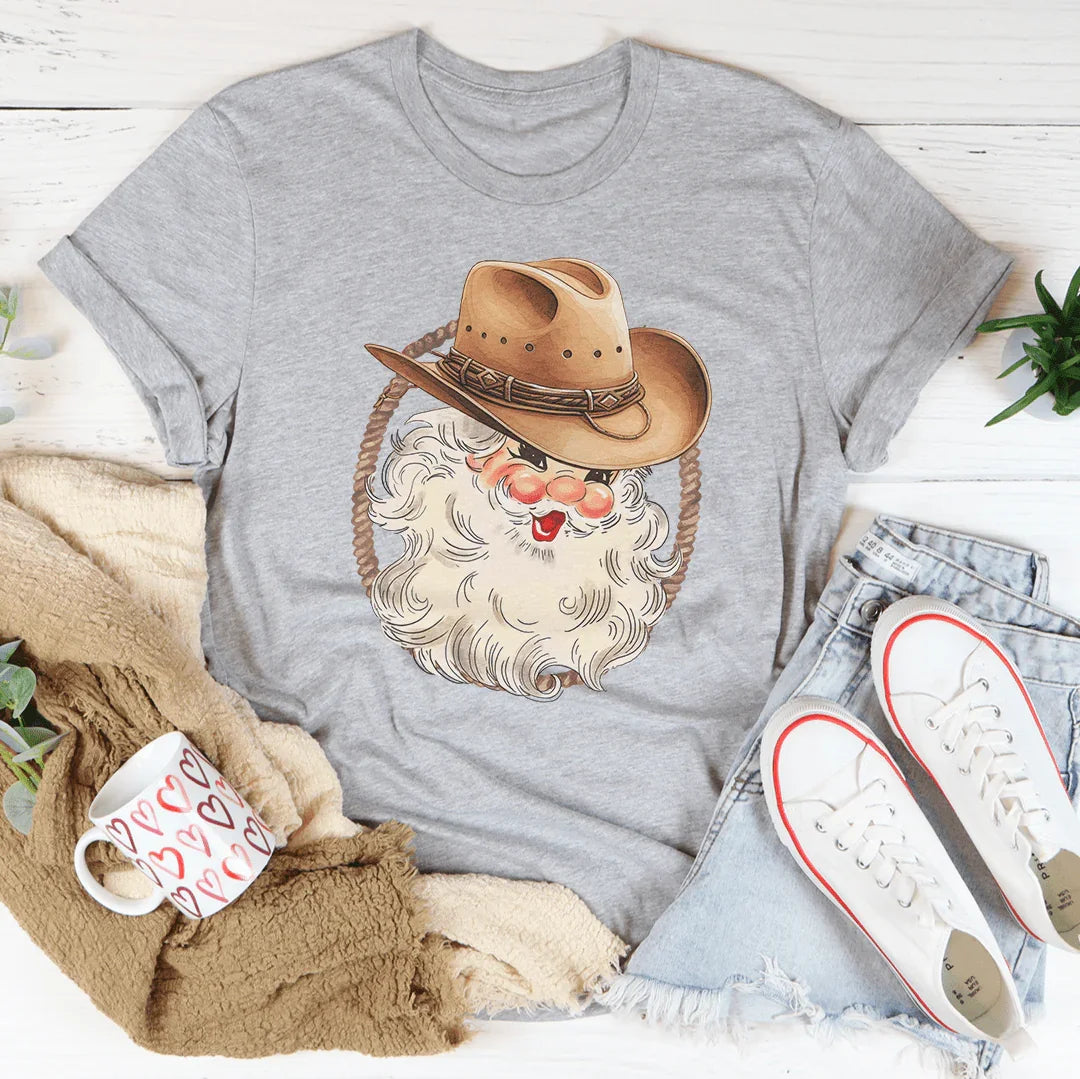 Cowboy Santa Tee Athletic Heather / S Peachy Sunday T-Shirt
