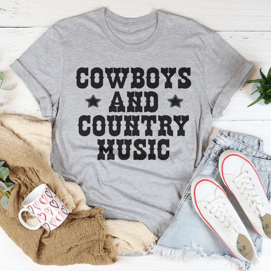 Cowboys And Country Music Tee Athletic Heather / S Peachy Sunday T-Shirt
