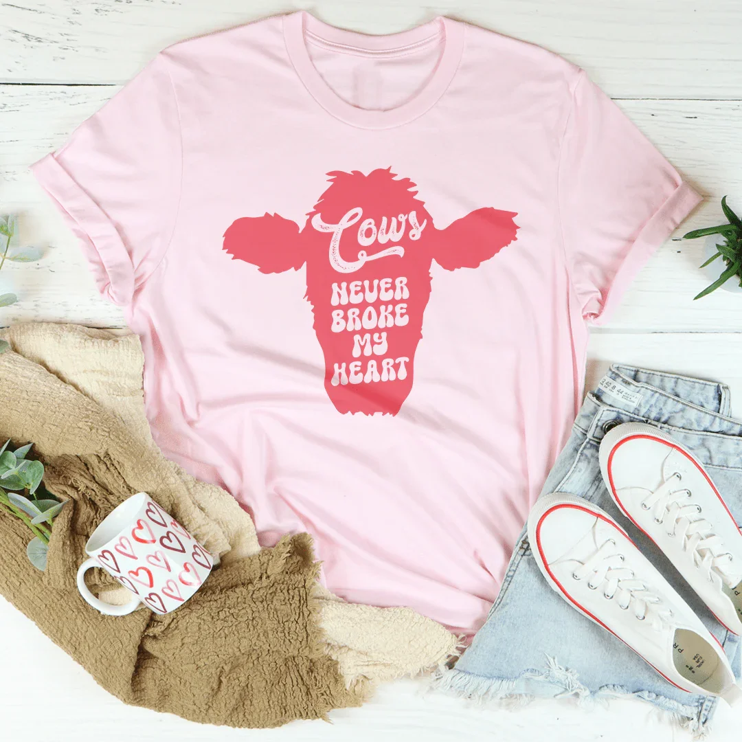 Cows Never broke My Heart Tee Pink / S Peachy Sunday T-Shirt