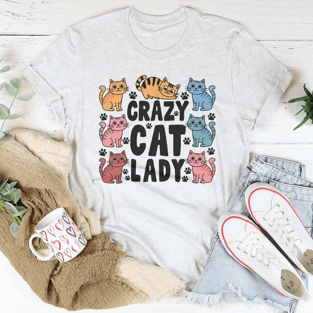 Crazy Cat Lady Tee Ash / S Peachy Sunday T-Shirt