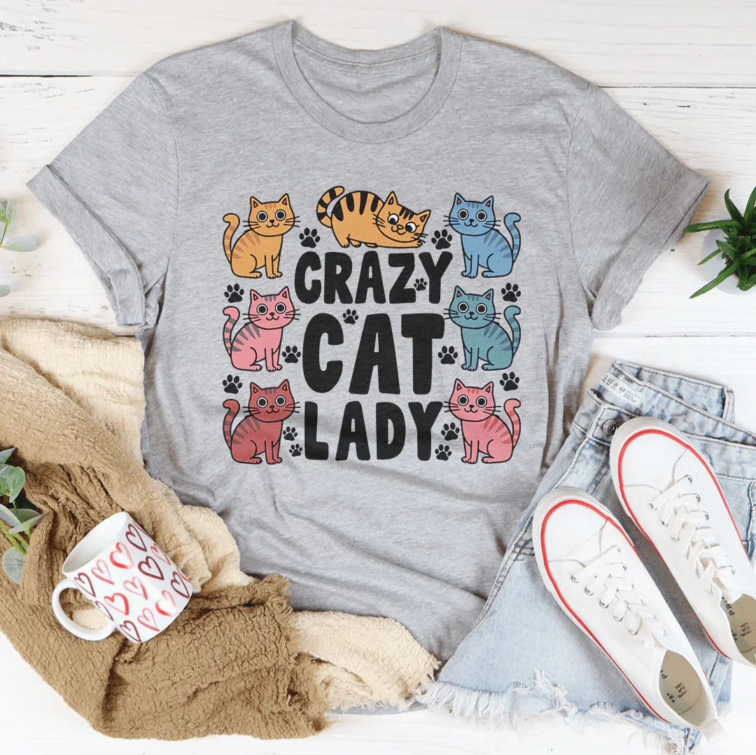 Crazy Cat Lady Tee Athletic Heather / S Peachy Sunday T-Shirt