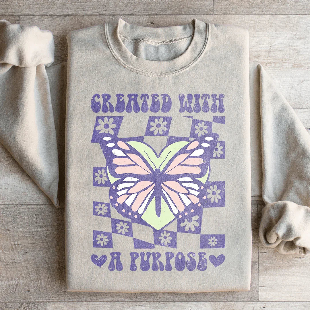Created With A Purpose Sweatshirt Sand / S Peachy Sunday T-Shirt