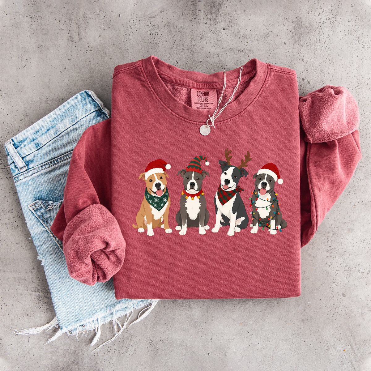 Pitbulls Christmas Sweatshirt
