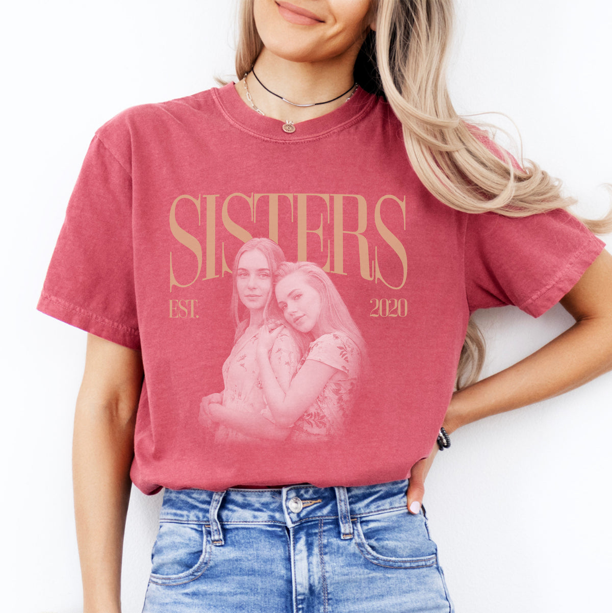 Personalized Sisters Photo Tee