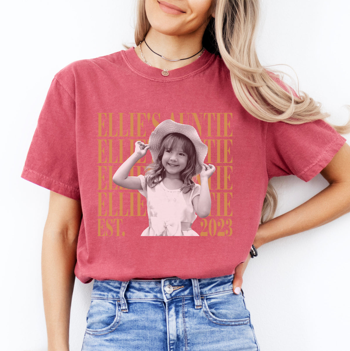 T-shirt personnalisé pour tata avec photo
