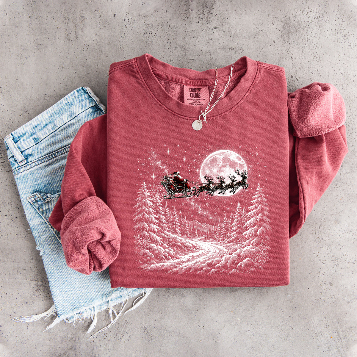Sweat-shirt « Le traîneau volant du père Noël »