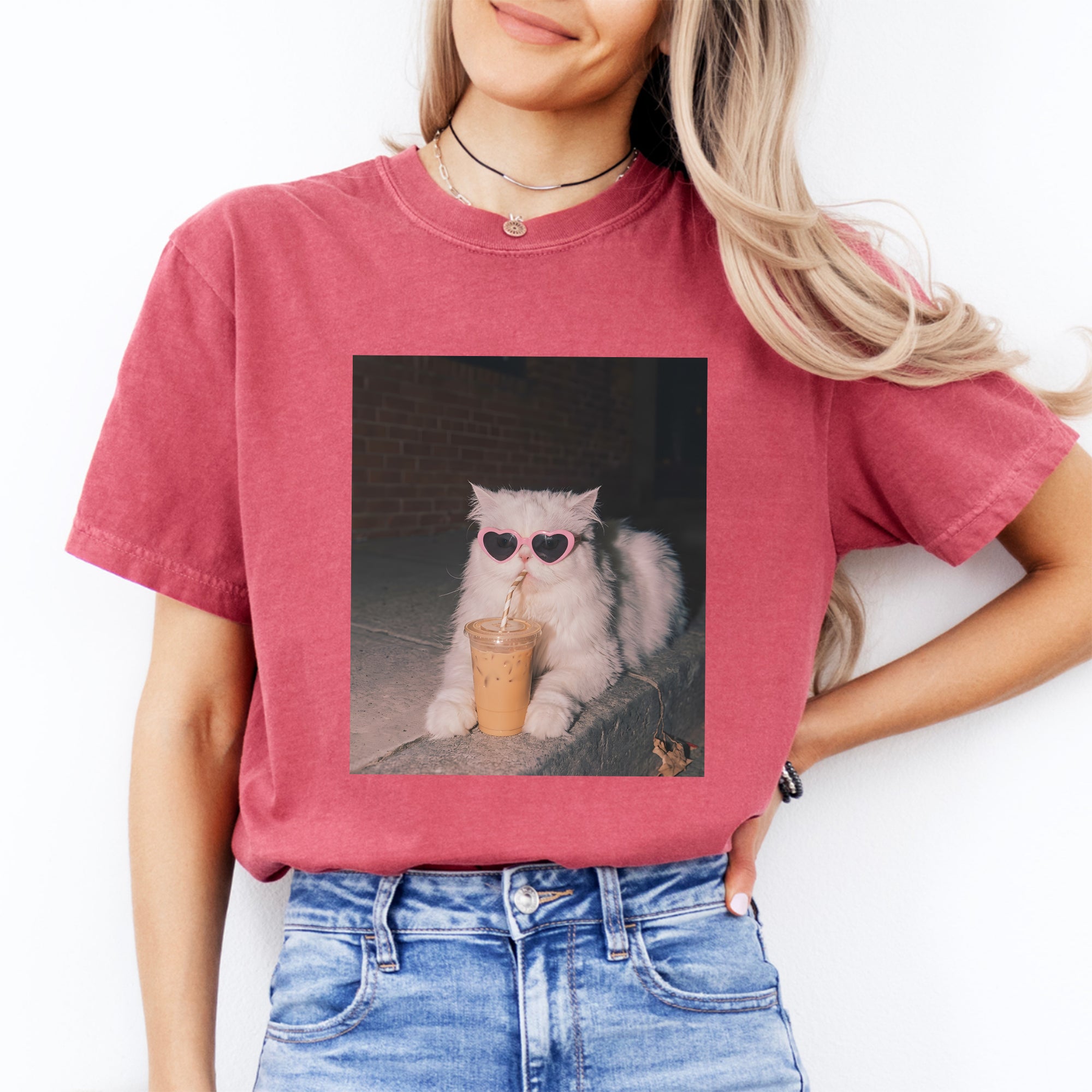 Iced Coffee Cat Tee