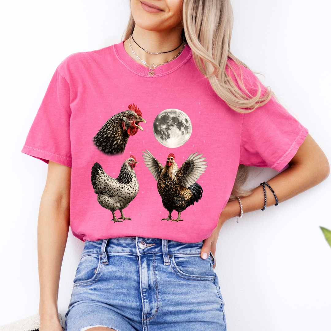 Chicken Howling at Moon Tee