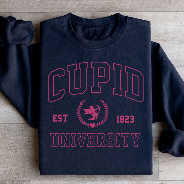 Cupid University Sweatshirt Black / S Peachy Sunday T-Shirt