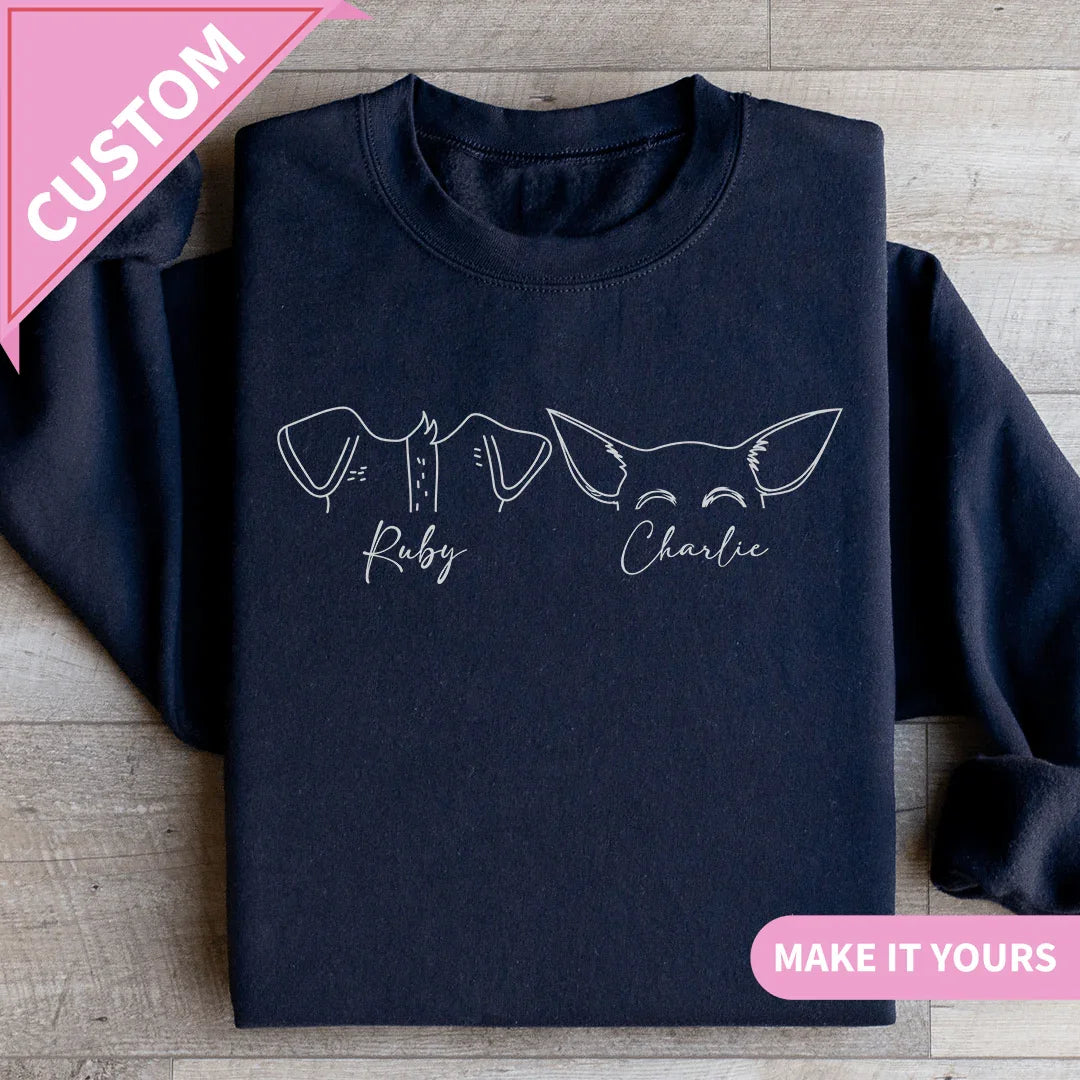 Custom Dog Lover Crewneck Add Your Pup’s Name Sweatshirt Black / S Printify Sweatshirt T-Shirt