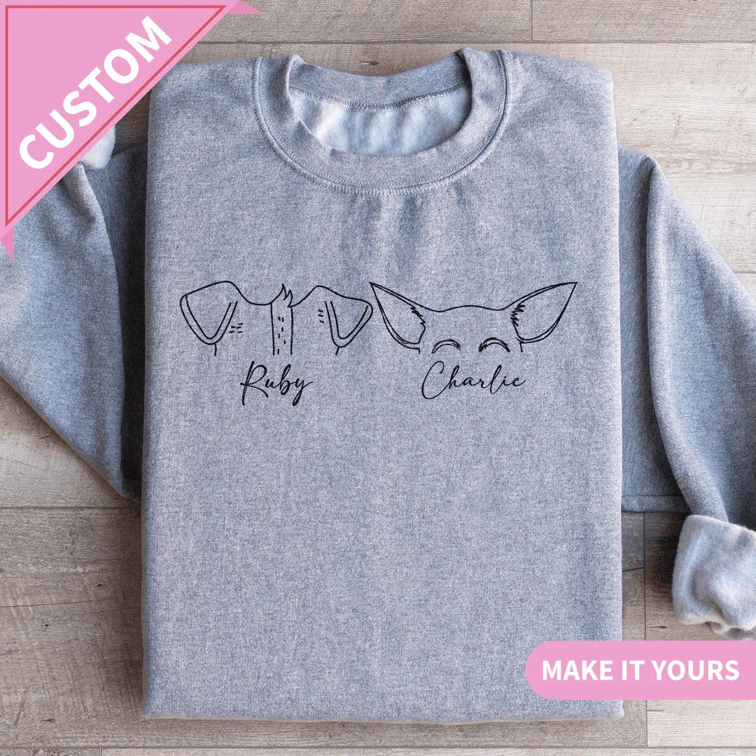 Custom Dog Lover Crewneck Add Your Pup’s Name Sweatshirt Sport Grey / S Printify Sweatshirt T-Shirt