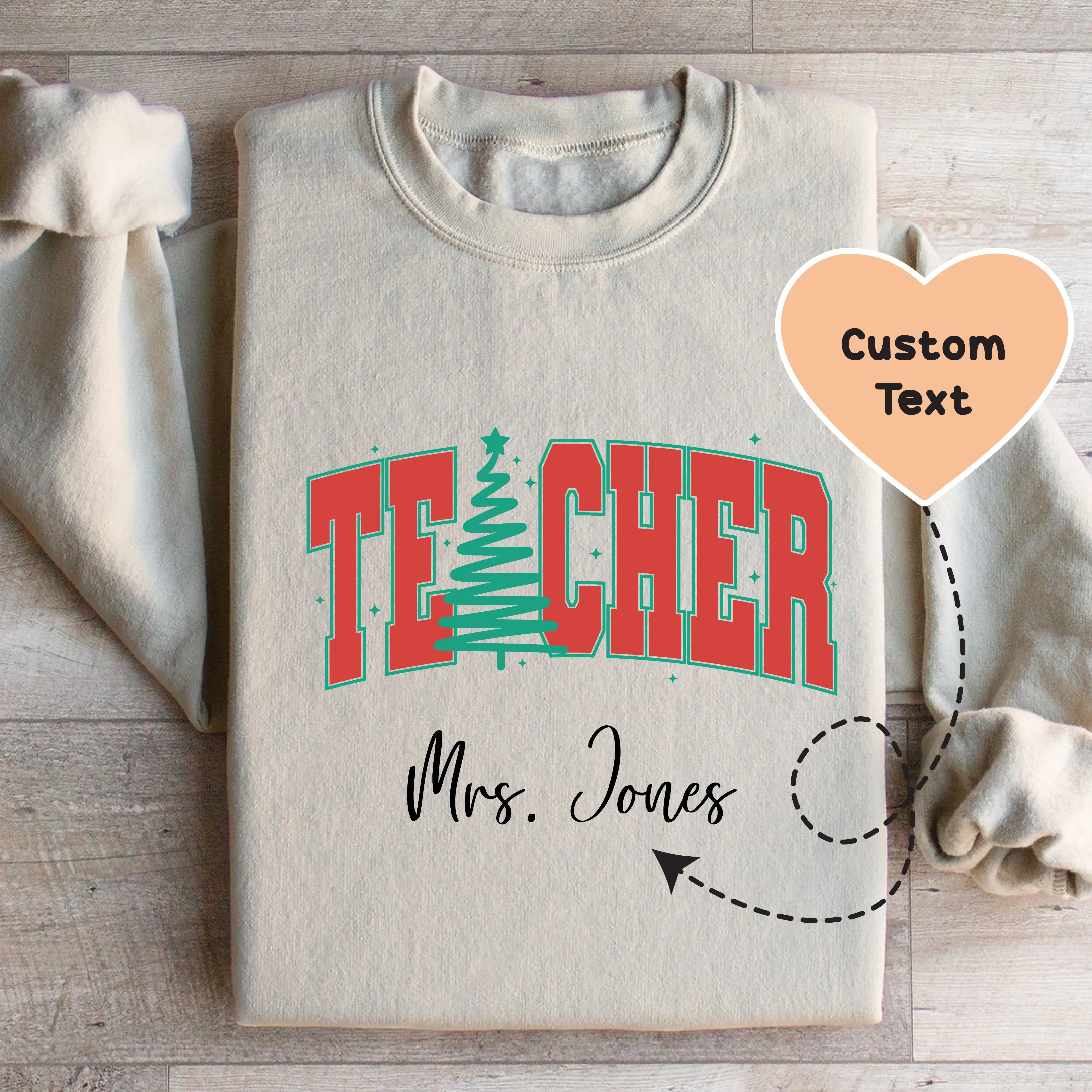 Custom Teacher Sweatshirt Sand / 2XL printful T-Shirt