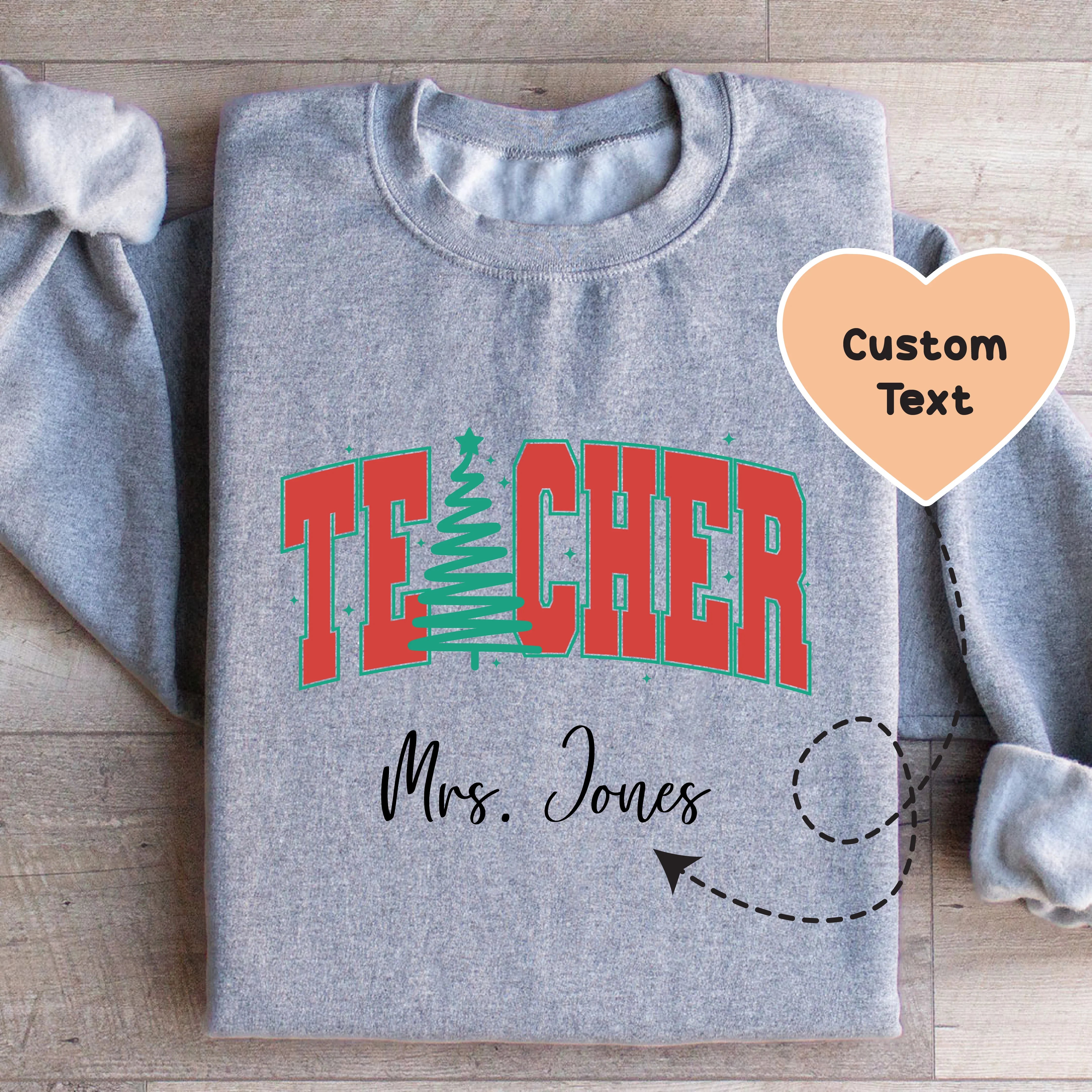 Custom Teacher Sweatshirt Sport Grey / 2XL printful T-Shirt