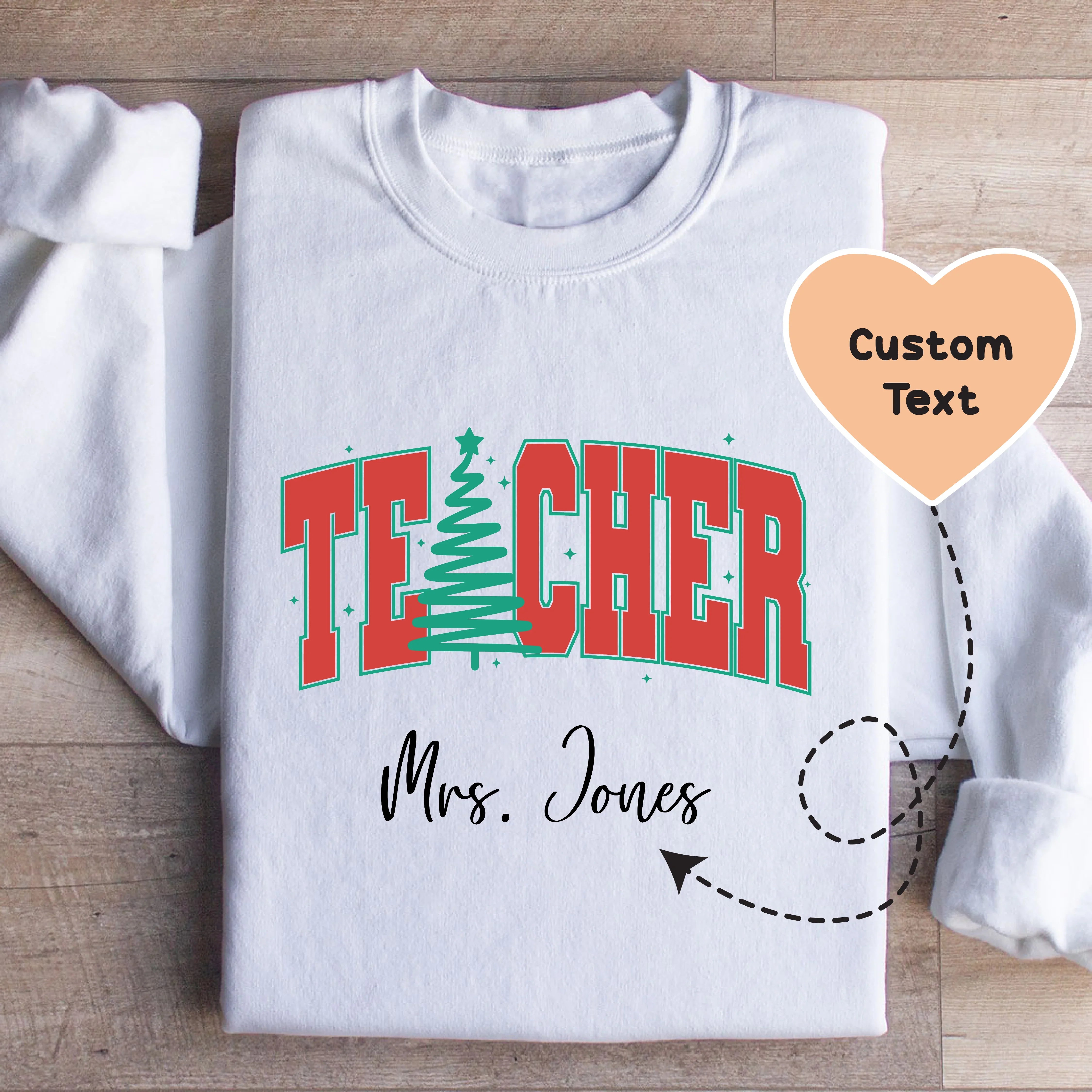 Custom Teacher Sweatshirt White / 2XL printful T-Shirt