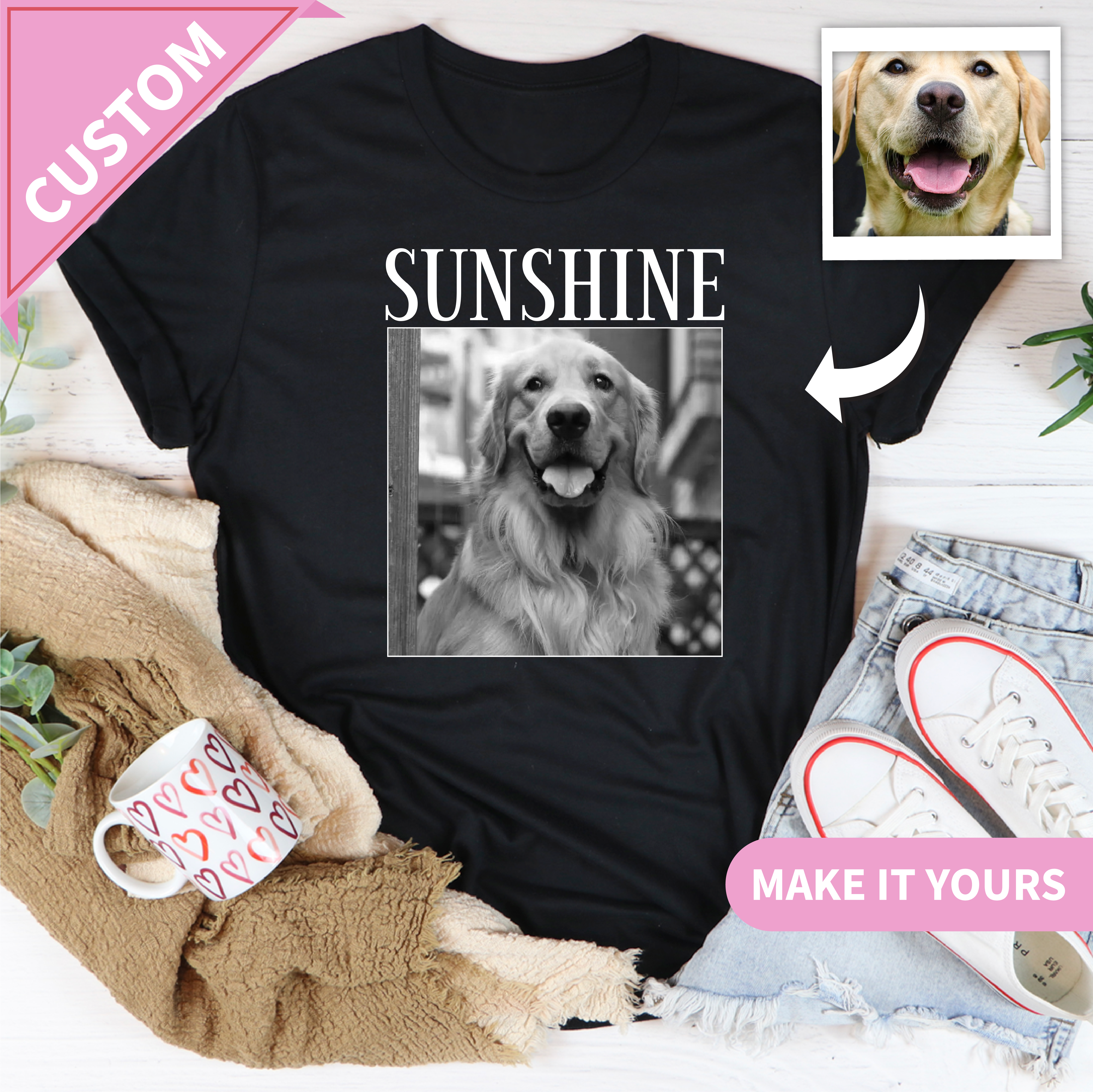 Custom Pet Dog or Cat Picture Tee